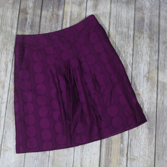Ann Taylor Dresses & Skirts - Ann Taylor A Line Skirt Polka Dots Pockets Career